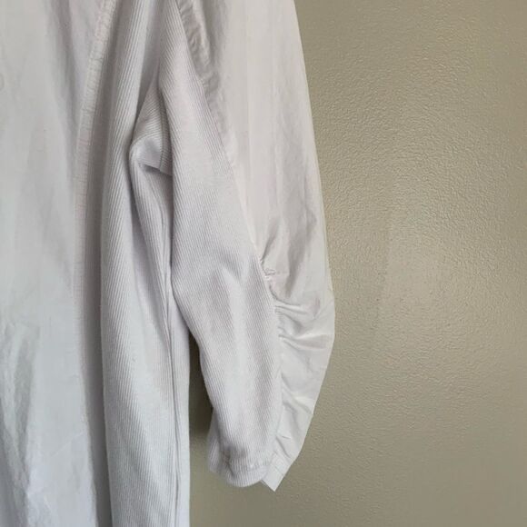 XCVI Cotton White 3/4 Sleeve Women’s Hooded Jacket - Picture 7 of 9